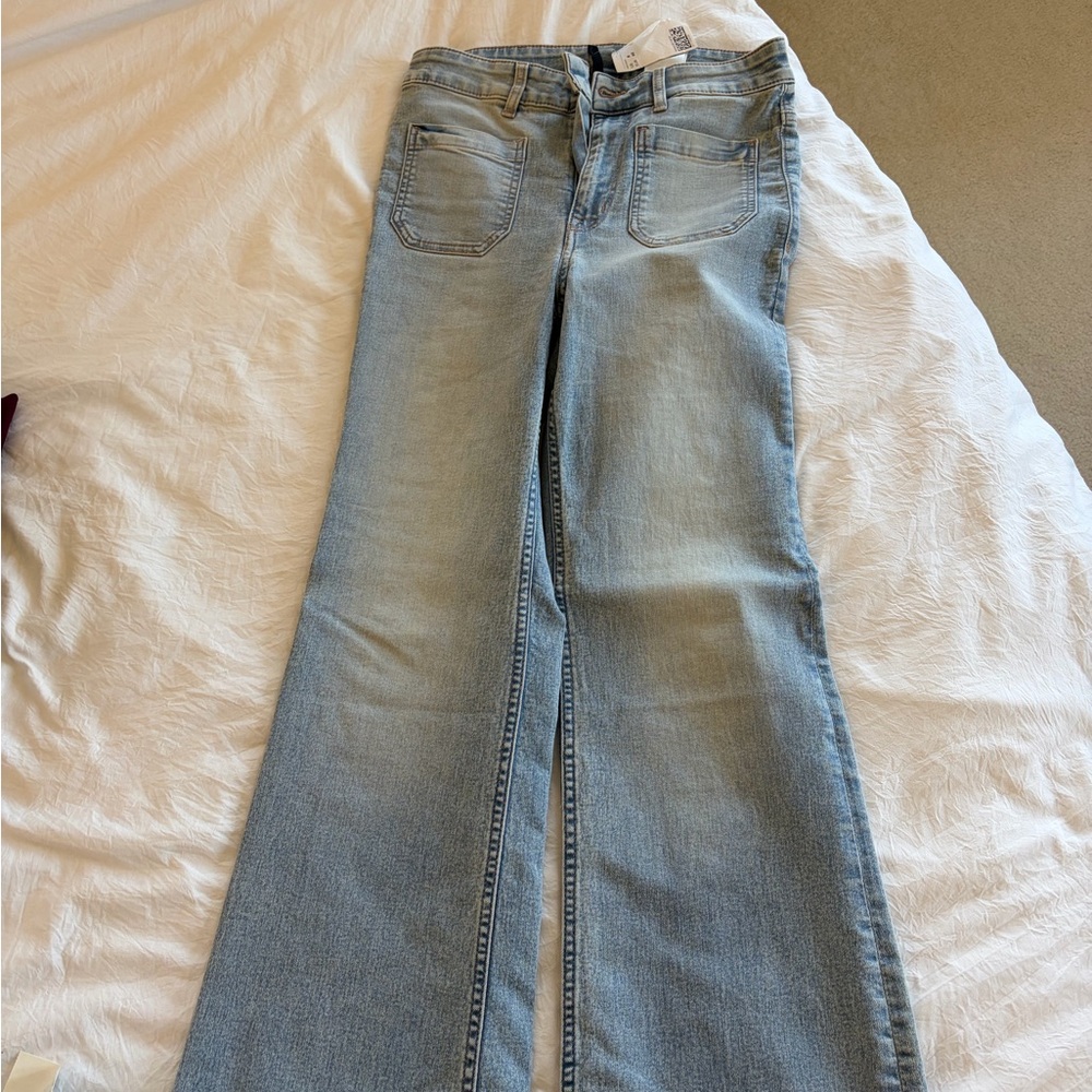 Zara Light Blue Flare Women's Jeans